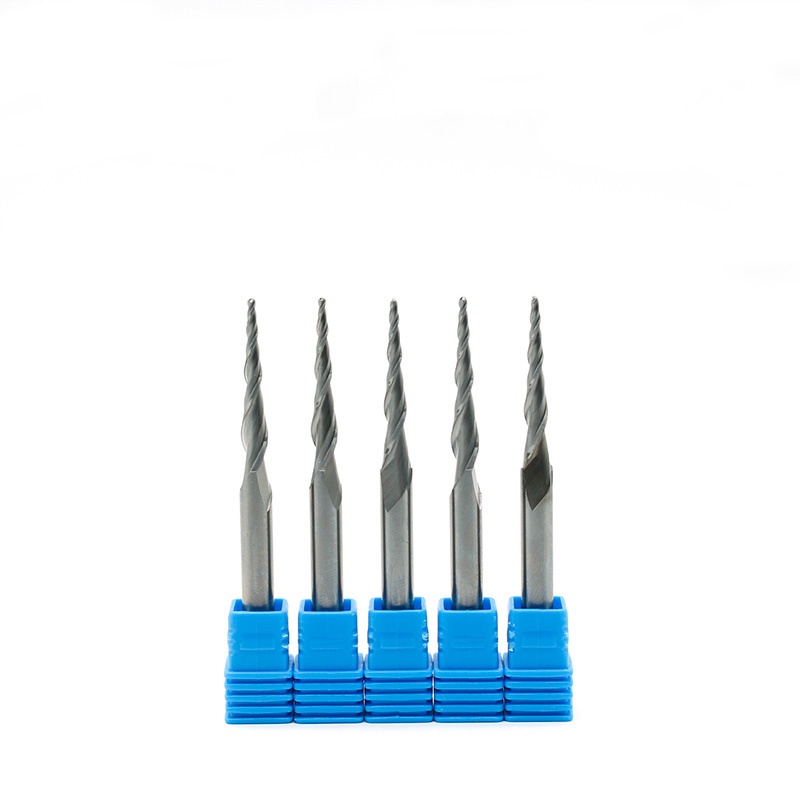 Taper ball nose end mill