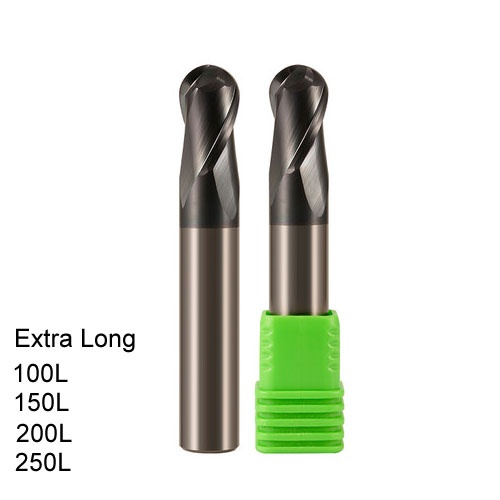 extra long ball end mill 2 flute 3 flute 4 flute