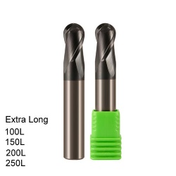 extra long ball end mill 2 flute 3 flute 4 flute